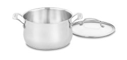 Cuisinart 445-22 Contour Stainless 5-Quart Dutch Oven with Glass Cover