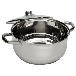 Ecolution Pure Intentions Stainless Steel 5-Quart Dutch Oven with Glass Lid
