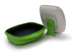 Microhearth Grill Pan for Microwave Cooking, Lime