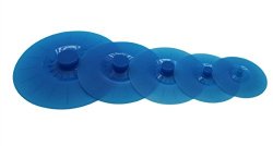 Silicone Suction Lids and Food Covers – Set of 5 – Fits various sizes of cups, bowls, pans, or containers!