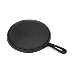 Victoria Cast Iron Comal Griddle – Round Comal Pan, Natural Nonstick, Preseasoned, Original Victoria 186, 10.5 inch