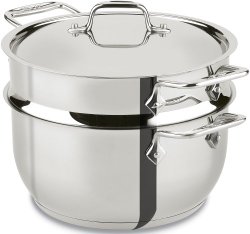 All-Clad E414S564 Stainless Steel Steamer Cookware, 5-Quart, Silver