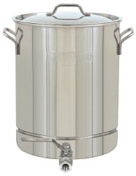Bayou Classic 1032 Stainless 8-Gallon Stockpot with Spigot and Vented Lid