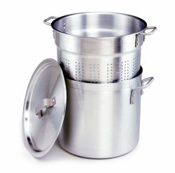 Crestware 20-Quart, 3-Piece Aluminum Pasta Cooker with Pot, Perforated Insert and Pan Cover