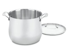 Cuisinart 466-26 Contour Stainless 12-Quart Stockpot with Glass Cover