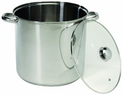 ExcelSteel 551 Stainless Steel Stockpot with Encapsulated Base, 20-Quart