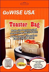 GoWISE USA Non-Stick Reusable Toaster Bags 6.7″ x 7.5″ 2PCs – Oven, Microwave, Freezer & Dishwasher Safe GW22618