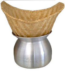 Thai Lao Sticky Rice Steamer Pot and Basket Cook Kitchen Cookware Tool