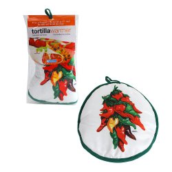 Tortilla Warmer 12″ – Insulated Fabric Pouch by Camerons – Keeps warm for one hour after just 45 microwave seconds (Ristra)