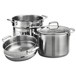 Tramontina Gourmet Tri-ply Base Stainless Steel 4-Piece 8-Quart Multi-Cooker