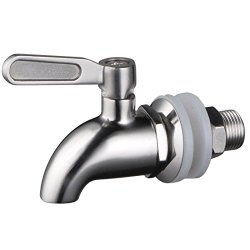 1 X Stainless WorksTM Stainless Steel Beverage Dispenser Replacement Spigot(Polished Finish)