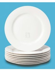 Basic White 8 PC Dinner Plates