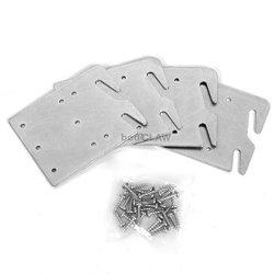 Bed Claw Retro-Hook Plates For Wooden Bed Rail Restoration, Set of 4 with Screws