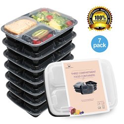 Bento Lunch Box Set – Meal Prep Food Storage – Restaurant Containers – Plastic Foodsaver (7pk, 36oz)