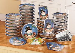 Christmas Snowman Foil Treat Containers – 36 Pc