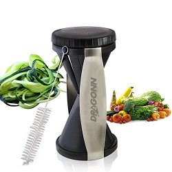 DRAGONN Spiral Slicer Vegetable Spiralizer Complete Bundle – Vegetable Cutter – Zucchini Pasta Noodle Spaghetti Maker