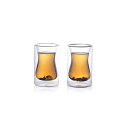 Eparé Double-Wall Insulated 6-ounce Turkish Style Tea Cups (Set of 2)