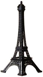 Firefly Imports Eiffel Tower Paris France Metal Cake Stand, 6 by 2.5-Inch, Black