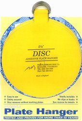 Flatirons Disc Adhesive Extra Large Plate Hanger Set (4 – 5.5 Inch Hangers)