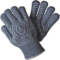 Grill Armor 932°F Extreme Heat Resistant Oven Gloves – EN407 Certified BBQ Gloves For Cooking, Grilling, Baking