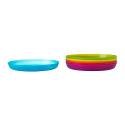 Ikea Kalas 501.929.59 BPA-Free Plate, Assorted Colors, 6-Pack