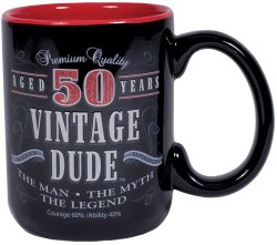 Laid Back CF11015 50th BD Vintage Dude Coffee Mug, 14-Ounce
