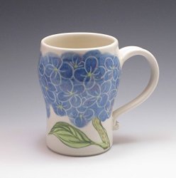 Large Porcelain Stein, mug in hydrangea pattern