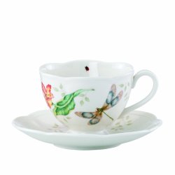 Lenox Butterfly Meadow Dragonfly 8-Ounce Cup and Saucer Set