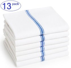 Liliane Collection Kitchen Dish Towels (13 Units) – Commercial Grade Absorbent 100% Cotton Kitchen Towels (Size: 25″ x 14″)  Includes 13 Kitchen Towels