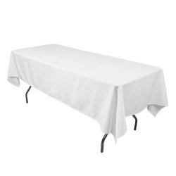 LinenTablecloth 60 x 102-Inch Rectangular Polyester Tablecloth White