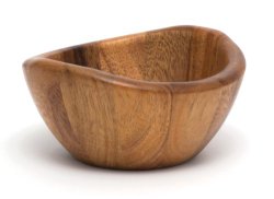 Lipper International Small Wavy Bowl, Acacia