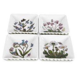 Portmeirion Botanic Garden 3-Inch Square Mini Dishes, Set of 4