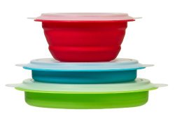 Prepworks by Progressive Collapsible Prep/Storage Bowls with Lids – Set of 3