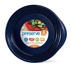 Preserve Everyday 9-1/2-Inch Plates, Set of 4, Midnight Blue