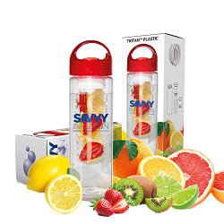 Savvy Infusion® Water Bottle – 24 Oz – Create Your Own Naturally Flavored Fruit Infused Water, Juice, Iced Tea, Lemonade & Sparkling Beverages