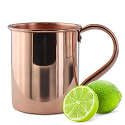 Solid Copper Moscow Mule Mug – 16oz Authentic Moscow Mule Mugs with No Inner Linings