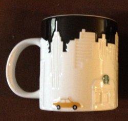 Starbucks New York Taxi Edition Mug, 16 oz