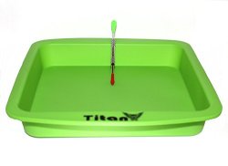 TitanOwl Silicone Deep Dish Container Tray Aprox 8″x8″ + Carving Scrape Tool (Green)