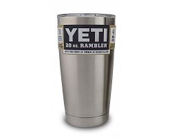 Yeti Coolers Rambler Tumbler, Silver, 20 oz, one size