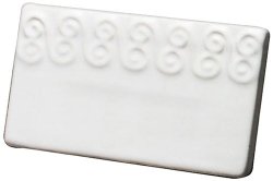 American Metalcraft CCR4 Ceramic Menu Card in Scroll Pattern