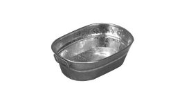 American Metalcraft MTUB69 Natural Galvanized Tub with Side Handle, 9-Inch