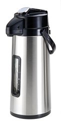 Bloomfield 7755S-ALM Thermal Server, 74.4-Ounce Capacity, Pump Lid, Glass/Vacuum Liner (Pack of 6)