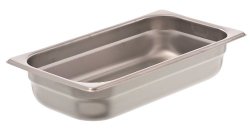 Browne-Halco 22132 22-Gauge Stainless Steel Stack-A-Way Anti-Jam Steam Table Pan, 1/3 Size, 2.6-Quart