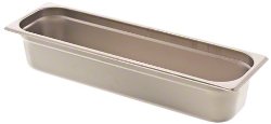 Browne-Halco 22244L 22-Gauge Stainless Steel Stack-A-Way Anti-Jam Steam Table Pan, Half-Long Size, 6.3-Quart
