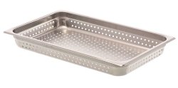Browne-Halco 8002P Stainless Steel Full Perforated Steam Table Pan, 2-1/2-Inch