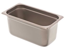 Browne-Halco 88136 24-Gauge Stainless Steel Stack-A-Way Anti-Jam Steam Table Pan, 1/3 Size, 6.4-Quart