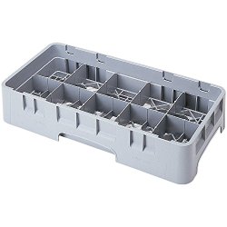 Cambro 10HC414151 Camrack Polypropylene Cup Rack with 10 Compartments, Half Size, Soft Gray