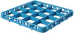 Carlisle RE1614 OptiClean 16 Compartment Divided Glass Rack Extender, 4.45″ Compartments, Blue (Pack of 6)