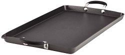 Circulon Momentum Hard-Anodized Nonstick 18-Inch x 10-Inch Double Burner Griddle – Gray