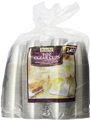 Daily Chef Clear Plastic Cups, 240 Count ( 9 oz Cups )